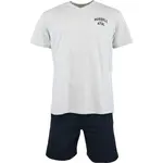 Russell Athletic SET TEE SHORT Pánsky pyžamový set, sivá, veľkosť XXXL