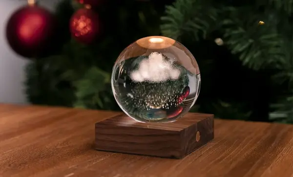 Stolní lampička s 3D motivem, více variant - Gingko Motiv: dešťový mrak