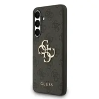 Zadní kryt Guess PU 4G Metal Logo pro Samsung Galaxy S25 FE, šedá
