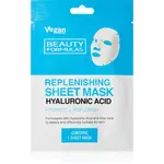 Beauty Formulas Hyaluronic Acid vyživujúca plátienková maska 1 ks