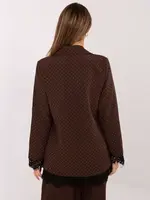 Hnědé sako s krajkovými detaily