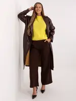 Žlutý pletený svetr