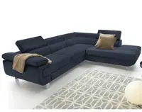Rohová sedací souprava Lotos, temně modrá látka, pravý roh
