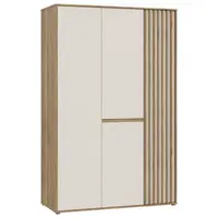 Hom`in ŠATNÍ SKŘÍŇ S OTOČNÝMI DVEŘMI, barvy dubu, pískové barvy, 128,7/200/54 cm