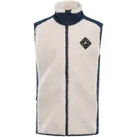 ALPINE PRO OFESO Dětská fleecová vesta, béžová, velikost 140-146