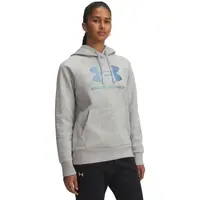 Under Armour RIVAL FLEECE SHIMMER Dámská mikina, šedá, velikost