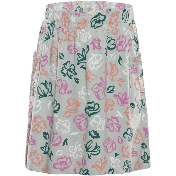 ALPINE PRO REWO Detská letná sukňa, svetlo zelená, veľkosť 116-122