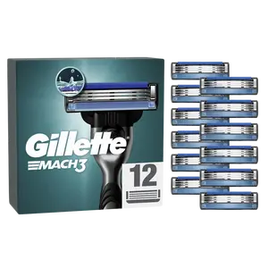 GILLETTE Mach3 Náhradní hlavice pro muže 12 ks