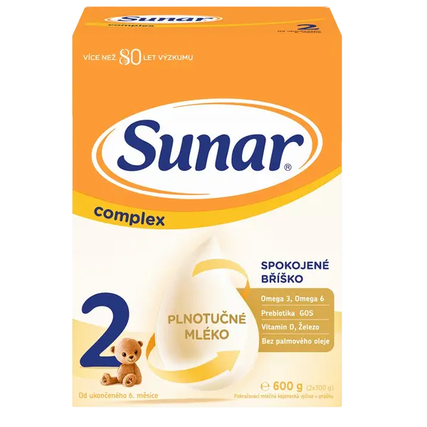 SUNAR Complex 2 pokračovací kojenecké mléko 600 g