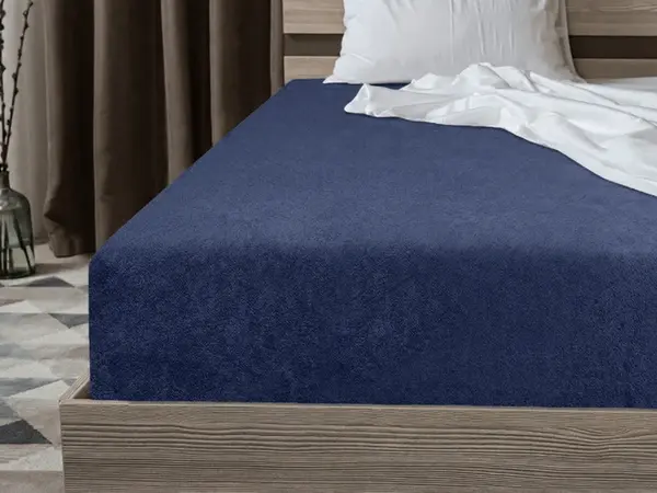 Froté prostěradlo EXCLUSIVE námořnicky modré 90 x 200 cm