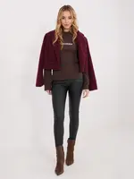 Jednobarevná hnědá halenka