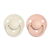 BIBS De Lux dudlíky z přírodního kaučuku 2 ks vel. 2 Ivory / Blush