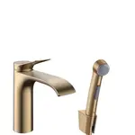 Hansgrohe Vivenis umývadlová batéria s bidetovú spŕškou kartáčovaný bronz 75210140
