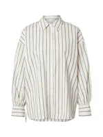 VILA Blúzka 'VIBELFIE'  krémová / enciánová