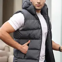98149 Dewberry Hooded Mens Vest-ANTHRACITE