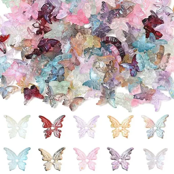 200G 10 Colors Baking Painted Glass Beads