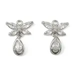 Brass Micro Pave Cubic Zirconia Pendants