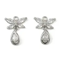 Brass Micro Pave Cubic Zirconia Pendants