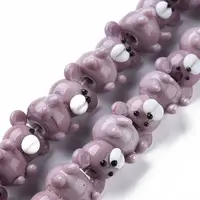 Opaque Handmade Bumpy Lampwork Beads Strands