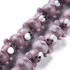 Opaque Handmade Bumpy Lampwork Beads Strands