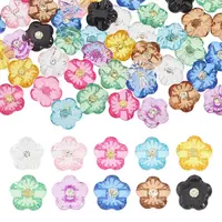 100Pcs 10 Colors 1-Hole Plastic Buttons