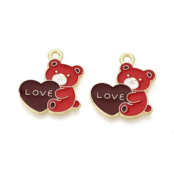 Valentine's Day Alloy Enamel Pendants