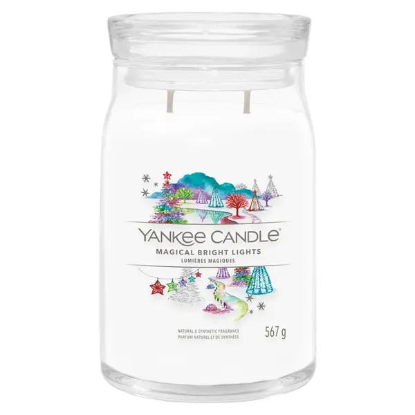 YANKEE CANDLE Signature Vonná svíčka velká 2 knoty Magical Bright Lights 567 g, poškozený obal