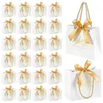 80Pcs Gold Stamping Thank You Paper Gift Packing Tote Bags