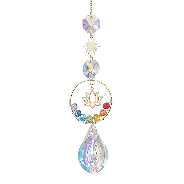 Glass Teardrop Window Hanging Suncatchers