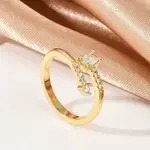 Oval Brass Micro Pave Clear Cubic Zirconia Open Cuff Rings for Women