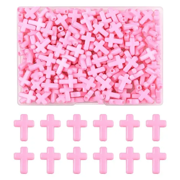 200Pcs Opaque Acrylic Beads