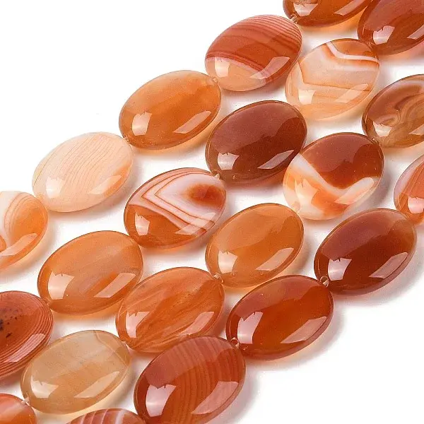 Natural Striped Agate/Banded Agate Beads Strands