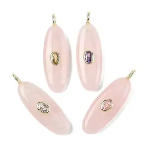 Natural Rose Quartz Pendants