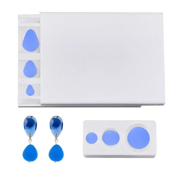 3Pcs Rectangle Plastic Clay Mold