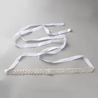 Polyester & Crystal Rhinestone Leaf Lady Tulle Belts