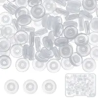 100Pcs Comfort TPE Plastic Pads for Clip on Earrings