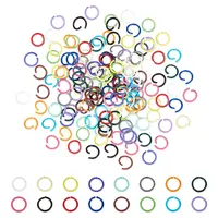 160pcs 16 Colors Baking Painted Iron Jump Rings