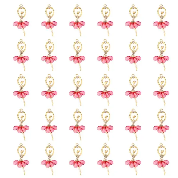 30Pcs Transparent Resin Big Pendants