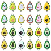 60Pcs 12 Colors Alloy Enamel Connector Charms