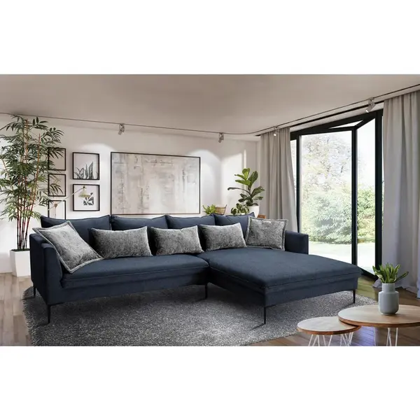 Livetastic ROHOVÁ SEDAČKA, textil, tmavě modrá