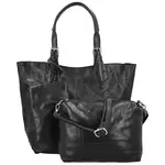 Trendy dámský koženkový set kabelek Catia, černý