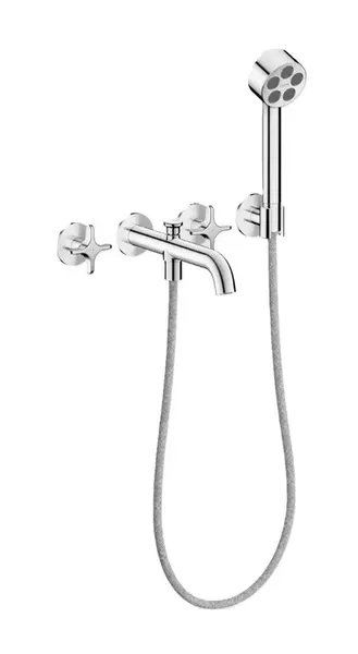 Axor One - Vanová baterie pod omítku, 4-otvorová instalace, s příslušenstvím, EcoSmart, chrom 48443000