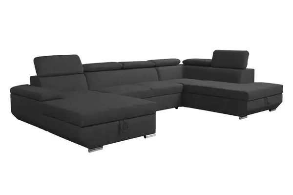 Sedací souprava Lars II. U FORM Provedení: Levá U, látka: Logan Black