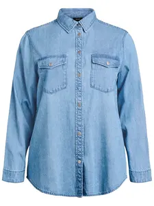 Zizzi Blúzka 'CADAMI'  modrá denim