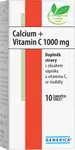 GENERICA Calcium + Vitamin C 1000 mg 10 šumivých tablet