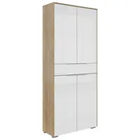 Voleo SKŘÍŇ NA ŠANONY, bílá, barvy dubu, 81/199/37 cm