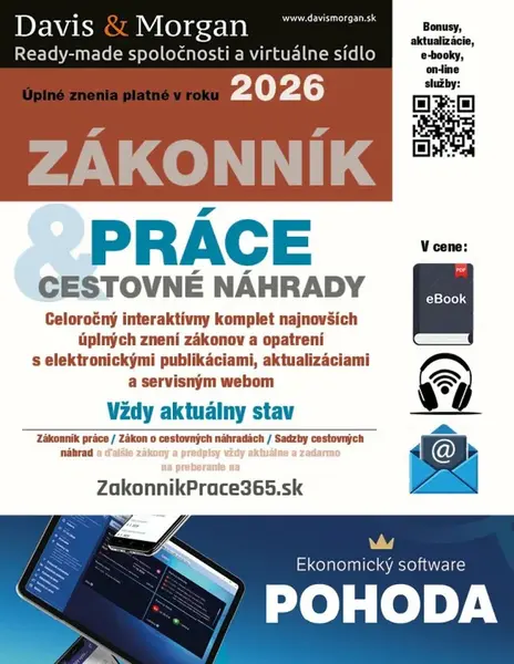 Zákonník práce a Cestovné náhrady 2026