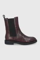 Kožené topánky Chelsea Vagabond Shoemakers dámske, hnedá farba, na plochom podpätku