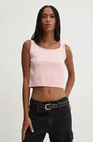 Top s prímesou hodvábu Guess Jeans