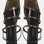 Kožené sandále Vanda Novak Bianca dámske, hnedá farba